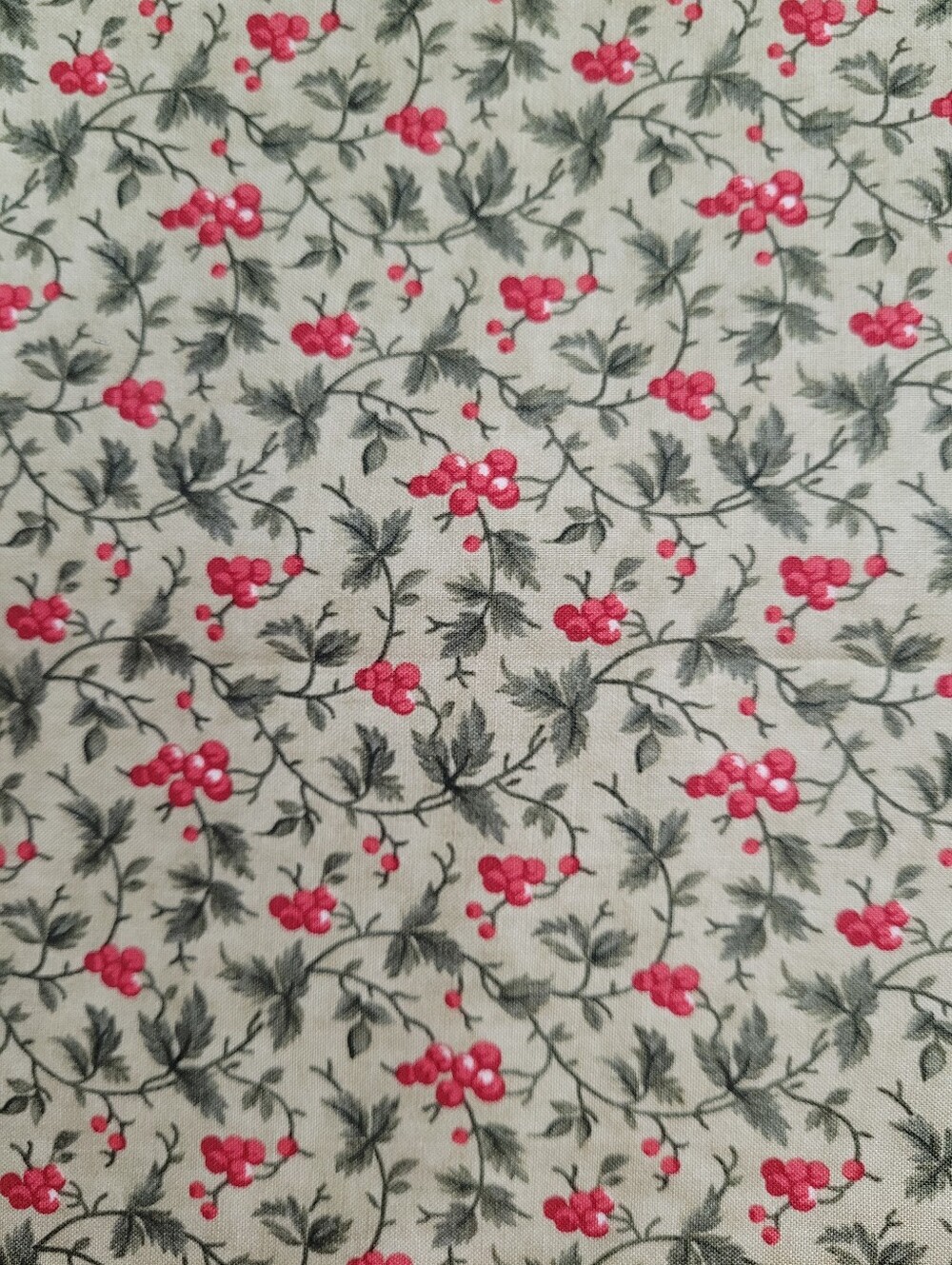 Poinsettia Plaza By 3 Stitches Cotton Sewing Fabric Stock#44294 (1017)
